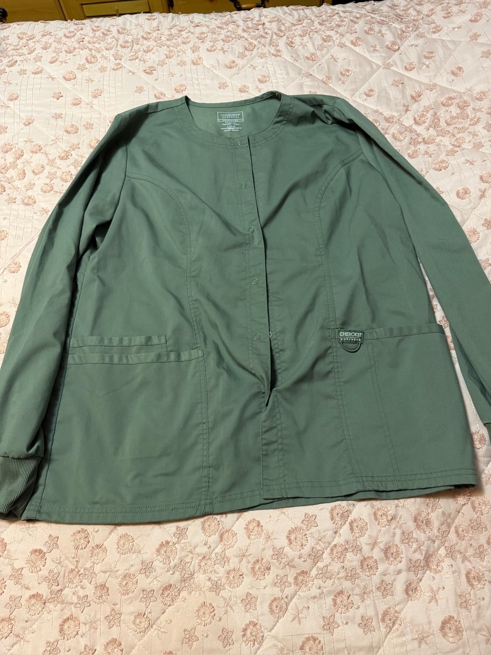 Cherokee revolution Olive Green Utility Scrub Jacket